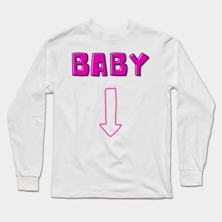 pregnancy announcement girl Long Sleeve T-Shirt